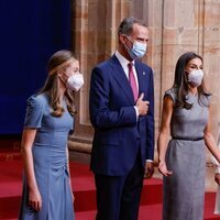 Los Reyes Felipe y Letizia y la Princesa Leonor en la audiencia a los galardonados de los Premios Princesa de Asturias 2021