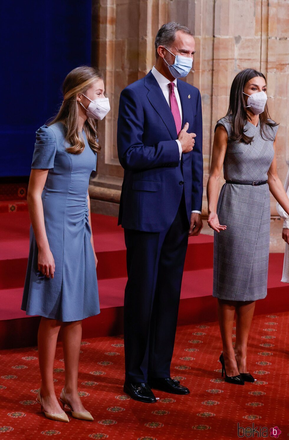 Los Reyes Felipe y Letizia y la Princesa Leonor en la audiencia a los galardonados de los Premios Princesa de Asturias 2021