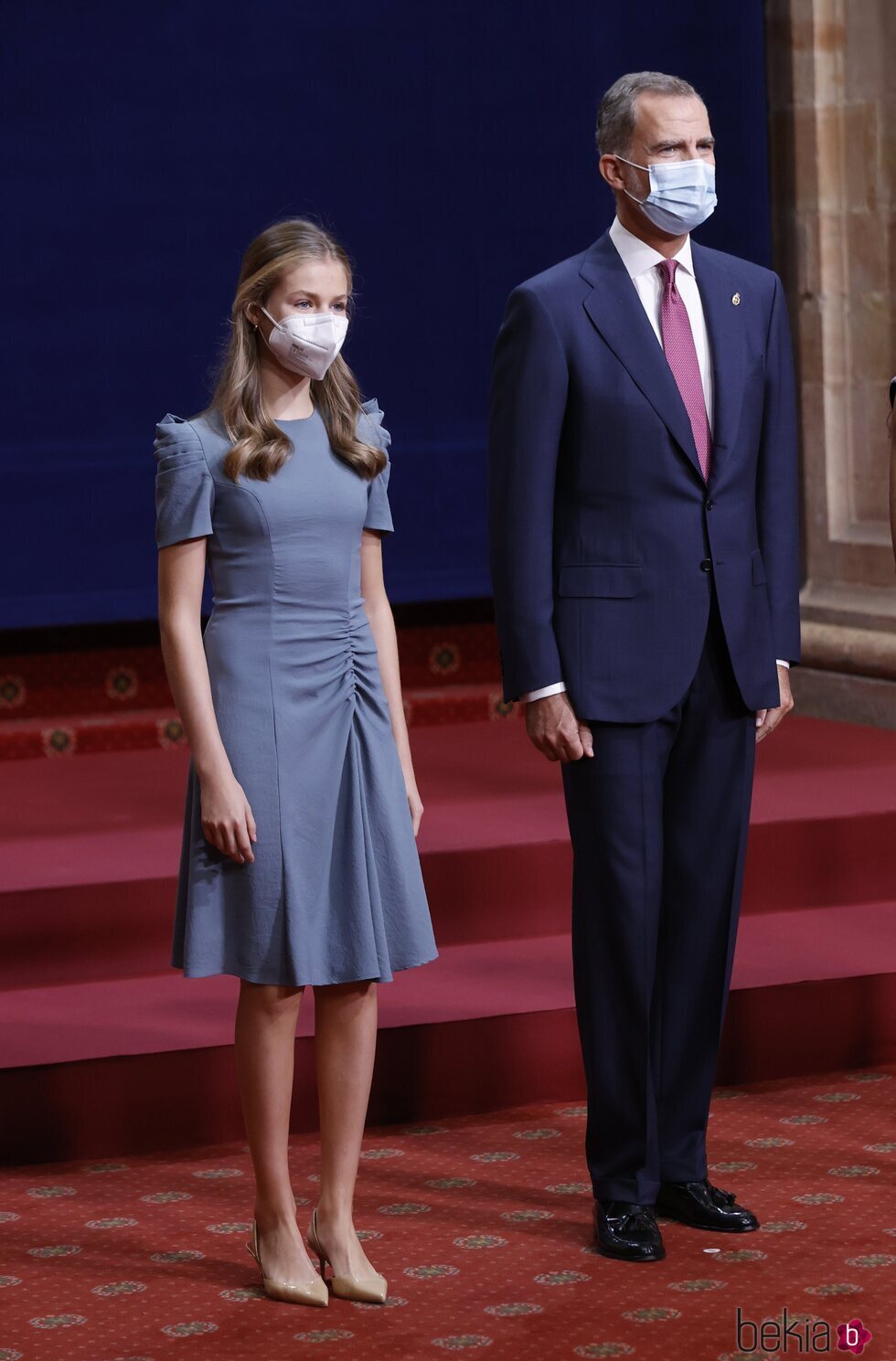 El Rey Felipe y la Princesa Leonor en la audiencia a los galardonados de los Premios Princesa de Asturias 2021