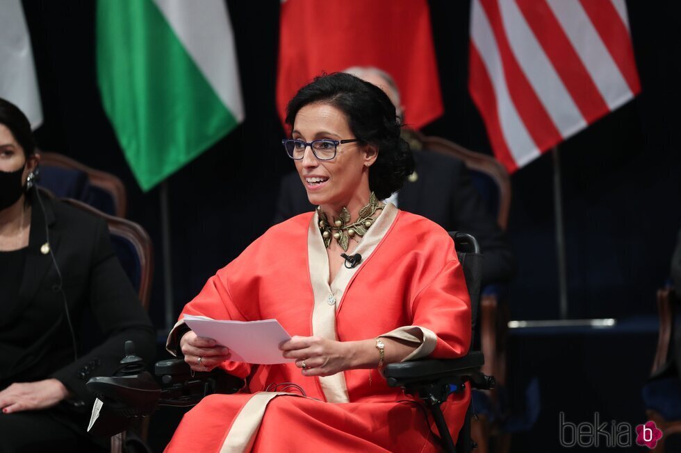 Teresa Perales durante su discurso en los Premios Princesa de Asturias 2021