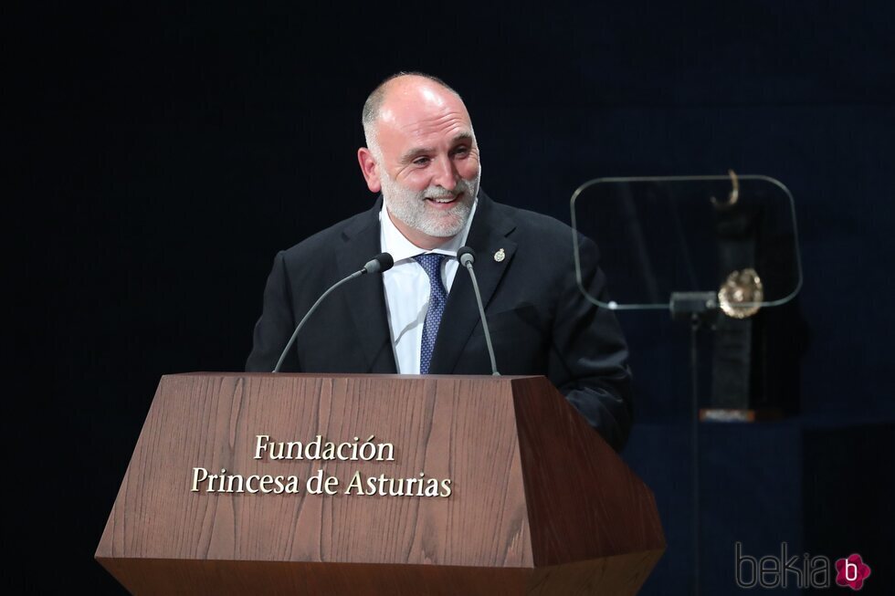 José Andrés durante su discurso en los Premios Princesa de Asturias 2021