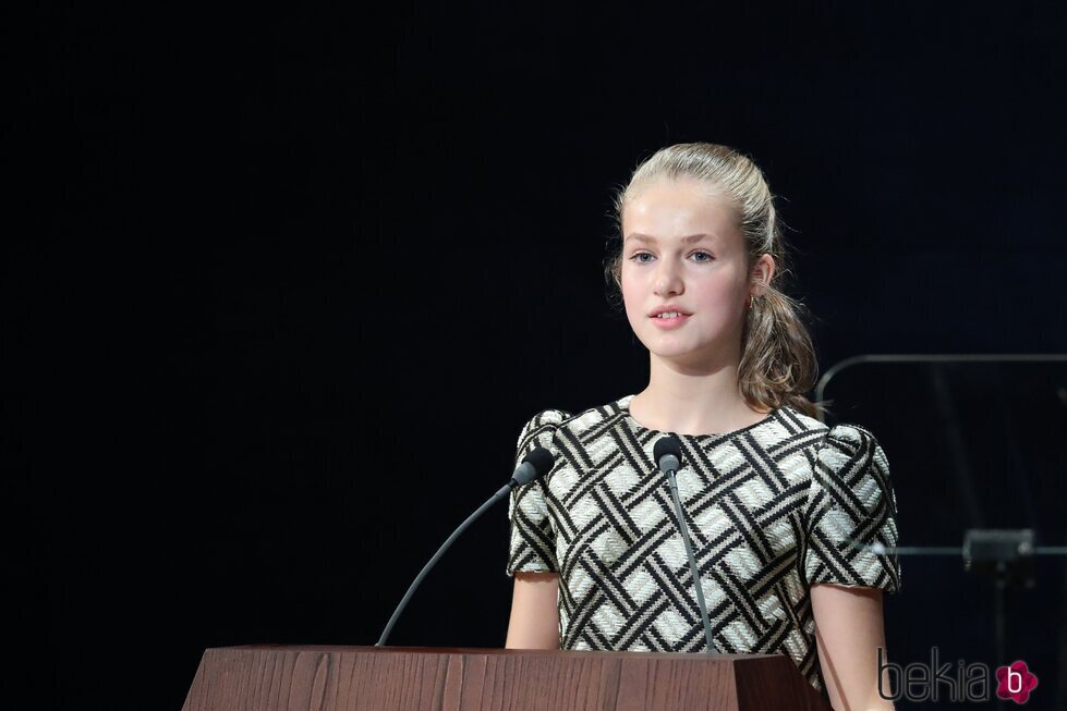 La Princesa Leonor durante su discurso en los Premios Princesa de Asturias 2021