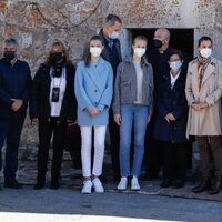 Los Reyes Felipe y Letizia, la Princesa Leonor y la Infanta Sofía en la Iglesia de Santa María del Puerto, Pueblo Ejemplar 2021