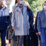 La Reina Letizia durante la visita a Santa María del Puerto, Pueblo Ejemplar 2021