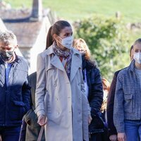 La Reina Letizia durante la visita a Santa María del Puerto, Pueblo Ejemplar 2021