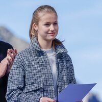 La Princesa Leonor durante su discurso en Santa María del Puerto, Pueblo Ejemplar 2021