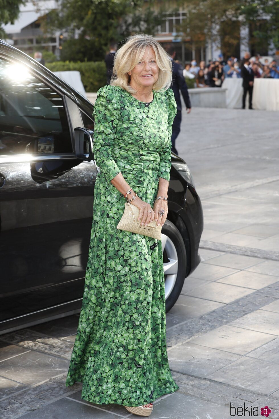 Chantal Hochuli en la boda de Felipe de Grecia y Nina Flohr