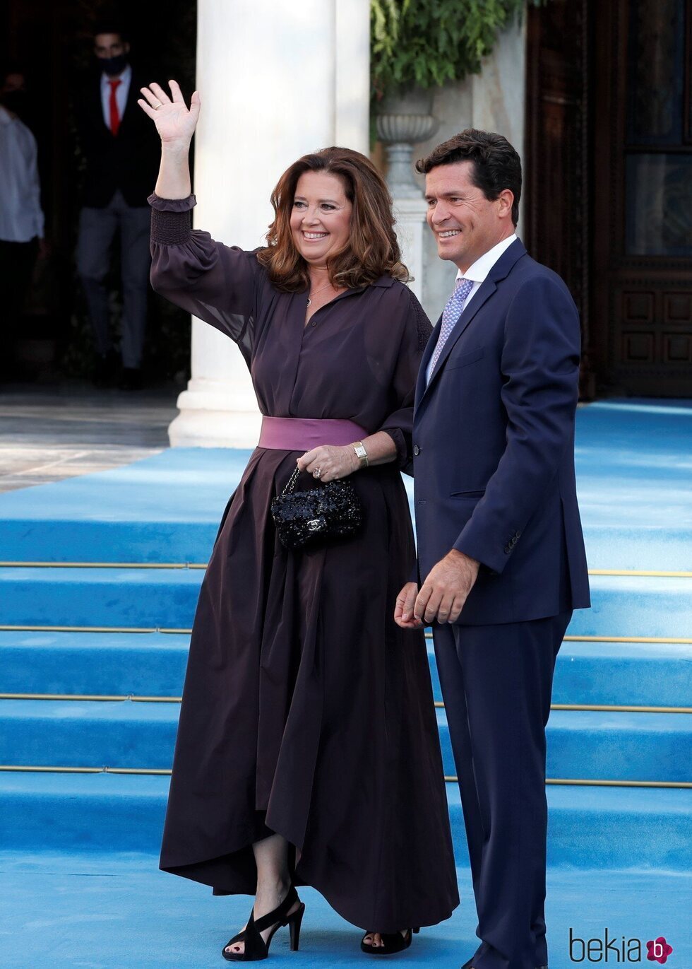 Alexia de Grecia y Carlos Morales en la boda de Felipe de Grecia y Nina Flohr