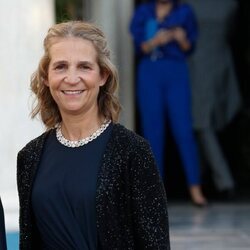 La Infanta Elena en la boda de Felipe de Grecia y Nina Flohr