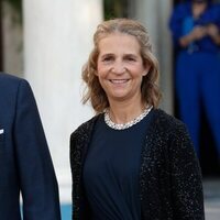 La Infanta Elena en la boda de Felipe de Grecia y Nina Flohr