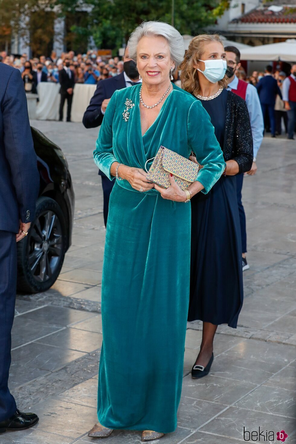 Benedicta de Dinamarca en la boda de Felipe de Grecia y Nina Flohr