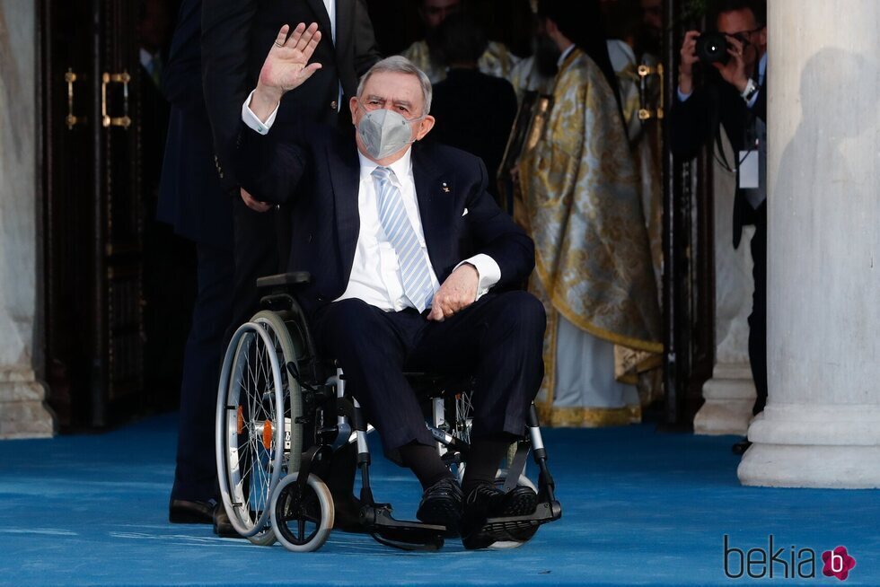 Constantino de Grecia en la boda de Felipe de Grecia y Nina Flohr