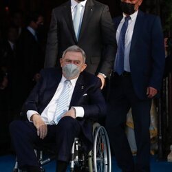 Constantino de Grecia y Constantino Alexios de Grecia en la boda de Felipe de Grecia y Nina Flohr