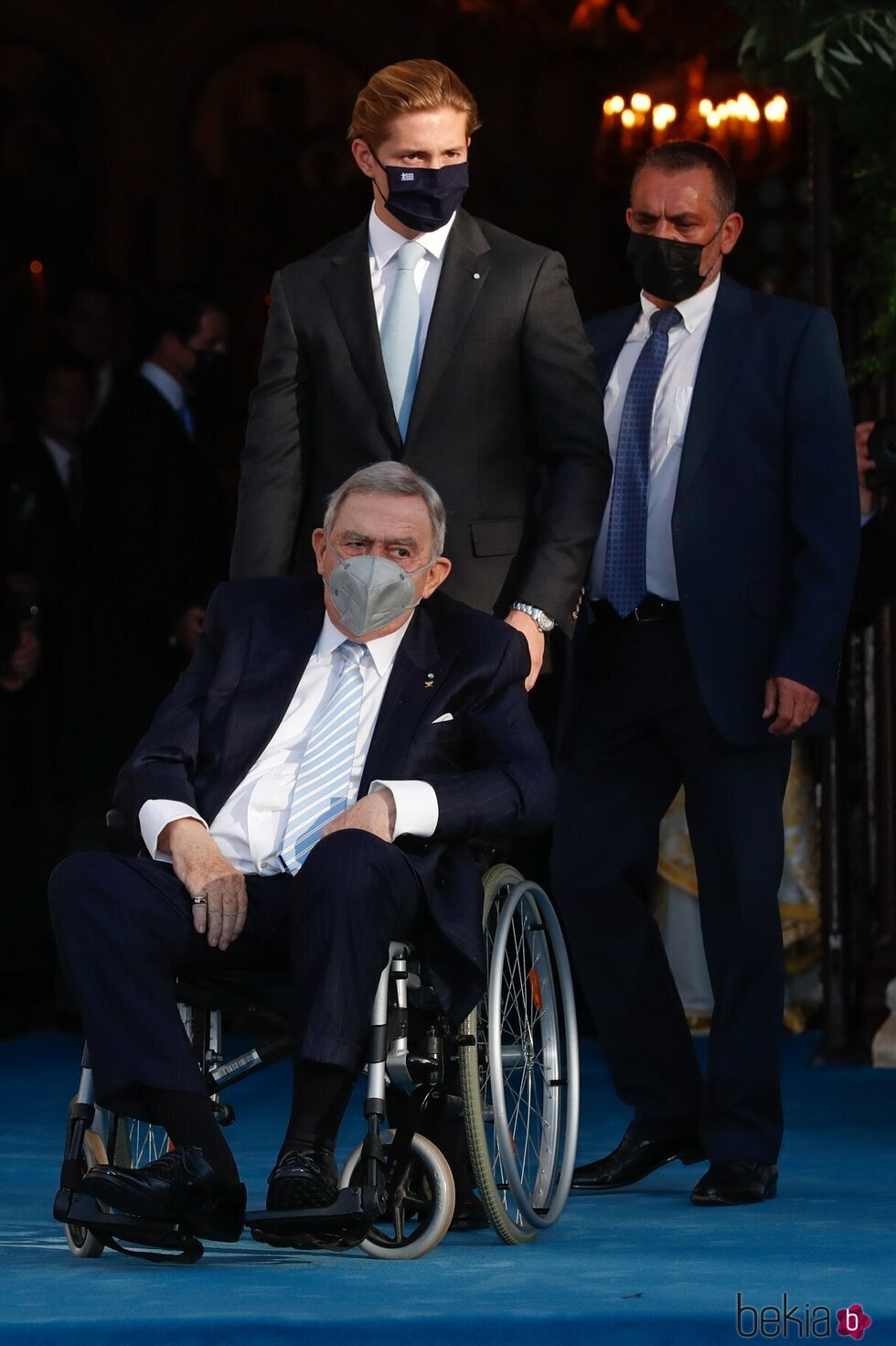 Constantino de Grecia y Constantino Alexios de Grecia en la boda de Felipe de Grecia y Nina Flohr