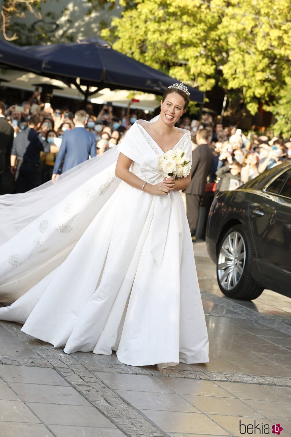 Vestido de novia de Nina Flohr en su boda con Felipe de Grecia