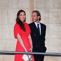 Andrea Casiraghi y Tatiana Santo Domingo en la celebración de la boda de Felipe de Grecia y Nina Flohr