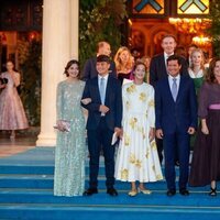 Alexia de Grecia y Carlos Morales con sus hijos en la boda de Felipe de Grecia y Nina Flohr