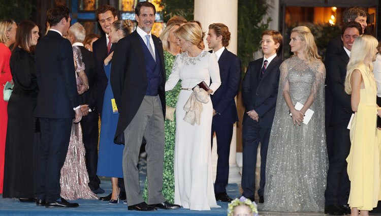 Eugenia de York, Jack Brooksbank, Olympia de Grecia, Peregrine Pearson, Pablo y Marie Chantal de Grecia, Ernest Agust y Ekaterina de Hannover y Edo Mapelli