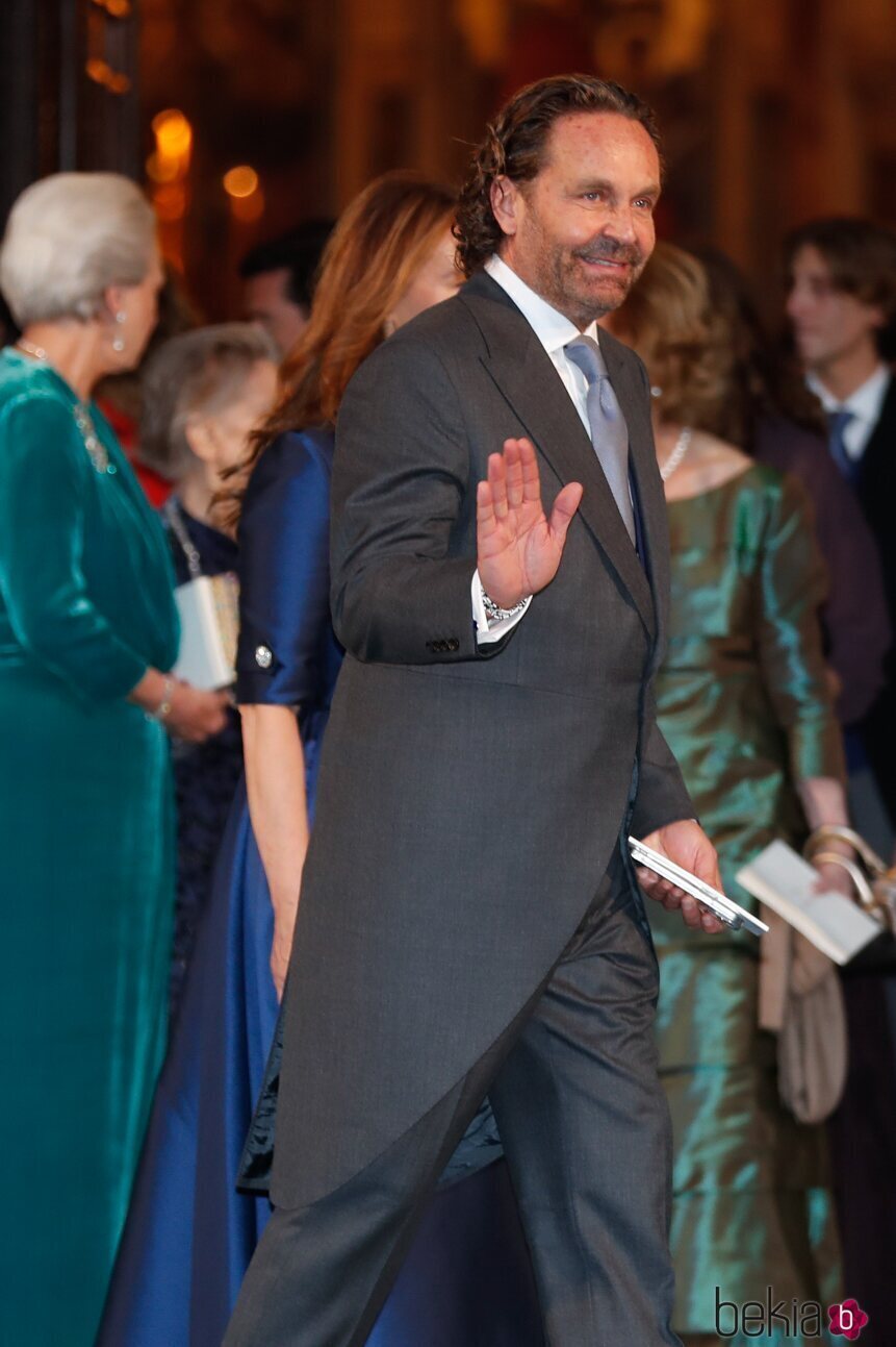 Thomas Flohr en la boda de Felipe de Grecia y Nina Flohr