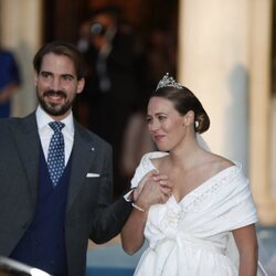 Felipe de Grecia y Nina Flohr en su boda