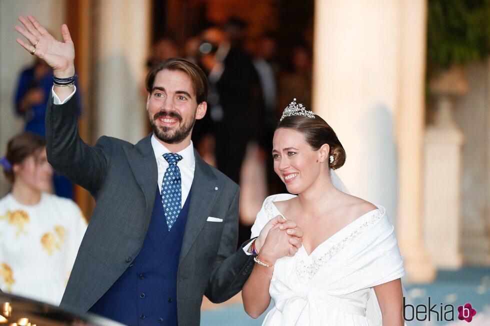 Felipe de Grecia y Nina Flohr, muy emocionados en su boda