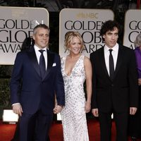 Matt LeBlanc y Andrea Anders en la alfombra roja de los Globos de Oro 2012