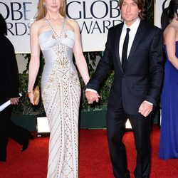 Nicole Kidman y Keith Urban en la alfombra roja de los Globos de Oro 2012