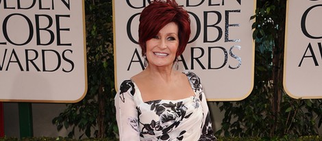 Sharon Osbourne en la alfombra roja de los Globos de Oro 2012