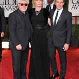 Pedro Almodóvar, Antonio Banderas y Melanie Griffith en los Globos de Oro 2012