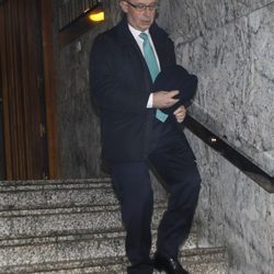 Cristóbal Montoro en la capilla ardiente de Manuel Fraga