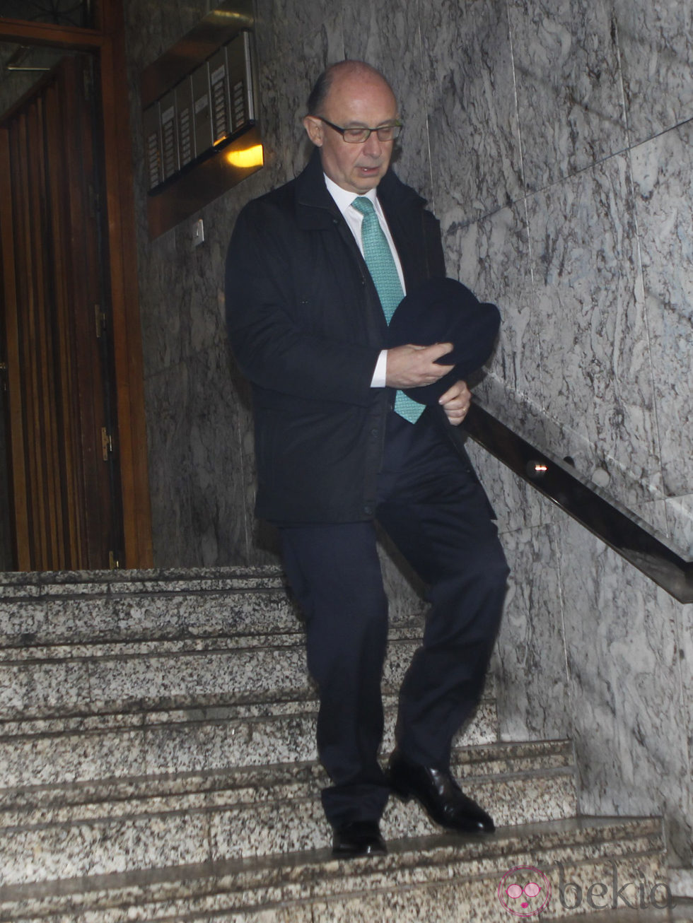 Cristóbal Montoro en la capilla ardiente de Manuel Fraga