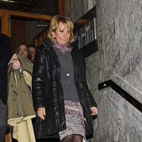 Esperanza Aguirre en la capilla ardiente de Manuel Fraga