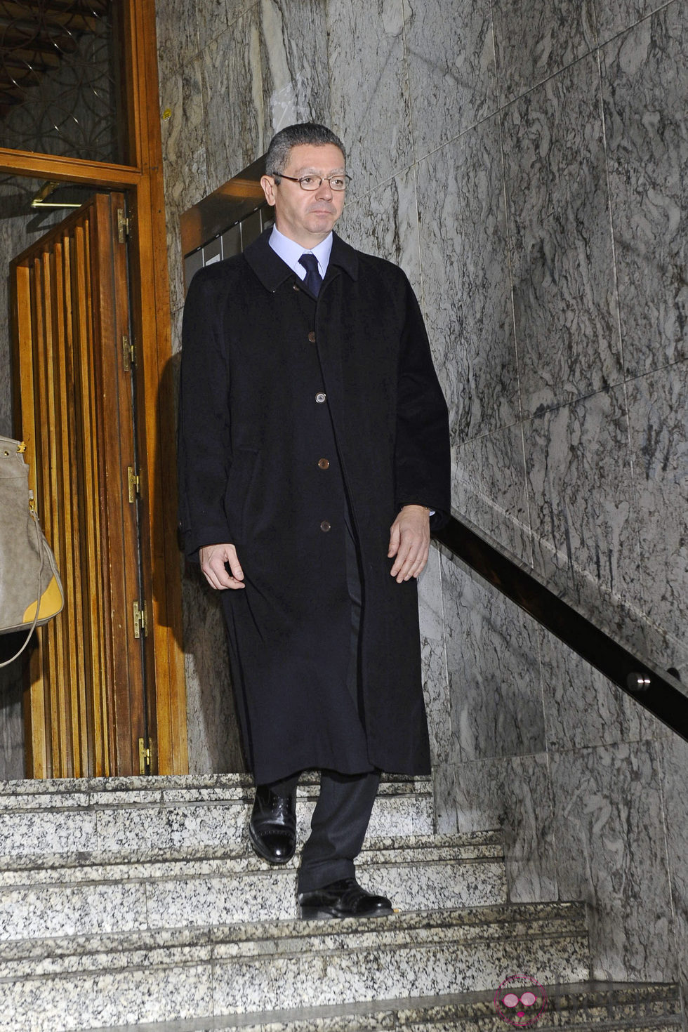 Alberto Ruiz Gallardón en la capilla ardiente de Manuel Fraga