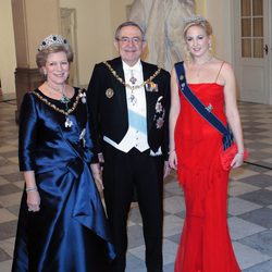 Constantino, Ana María y Theodora de Grecia en la celebración de los 40 años en el trono de Margarita de Dinamarca