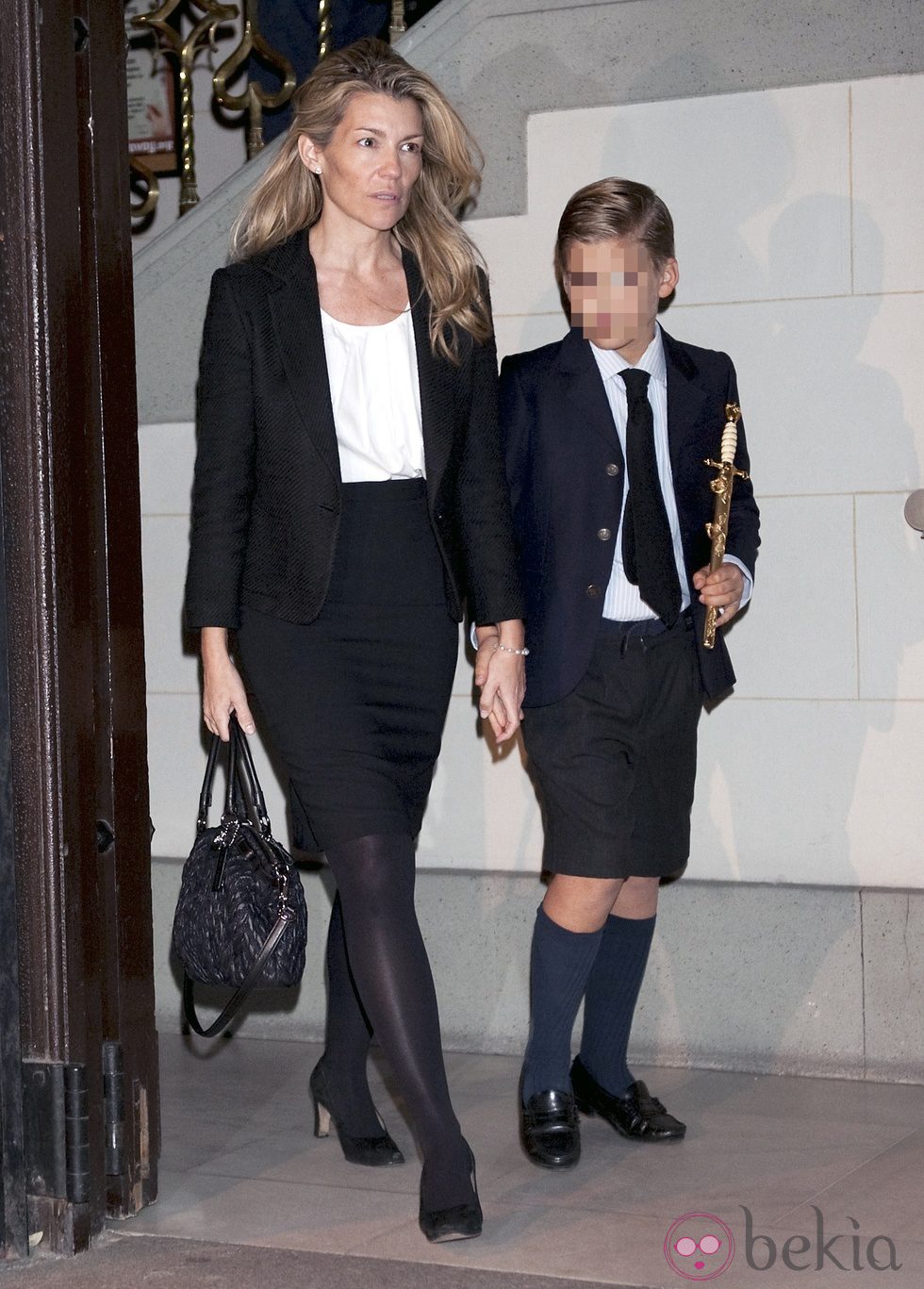 Patricia Rato y Juan Ruiz en el funeral de Ramón Rato en Madrid