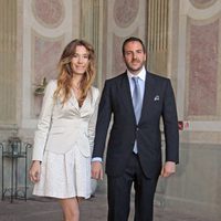 Borja Thyssen y Blanca Cuesta en el bautizo de Amaro