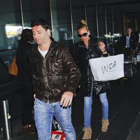 Belén Esteban y Fran Álvarez a su llegada a Madrid