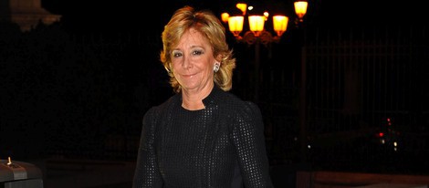 Esperanza Aguirre en la misa funeral por Manuel Fraga en Madrid