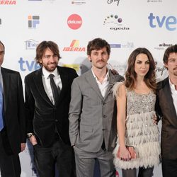 Daniel Sánchez Arévalo, Raúl Arévalo, Alicia Rubio y Adrián Lastra en los Premios José María Forqué 2012