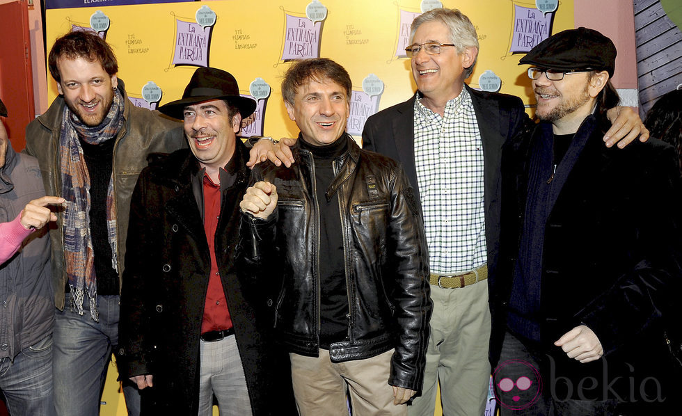 Edu Soto, Agustín Jiménez, José Mota, Josema Yuste y Santiago Segura en el estreno de 'La extraña pareja'