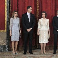 Los Príncipes de Asturias y los Reyes en la cena de gala al presidente de Perú