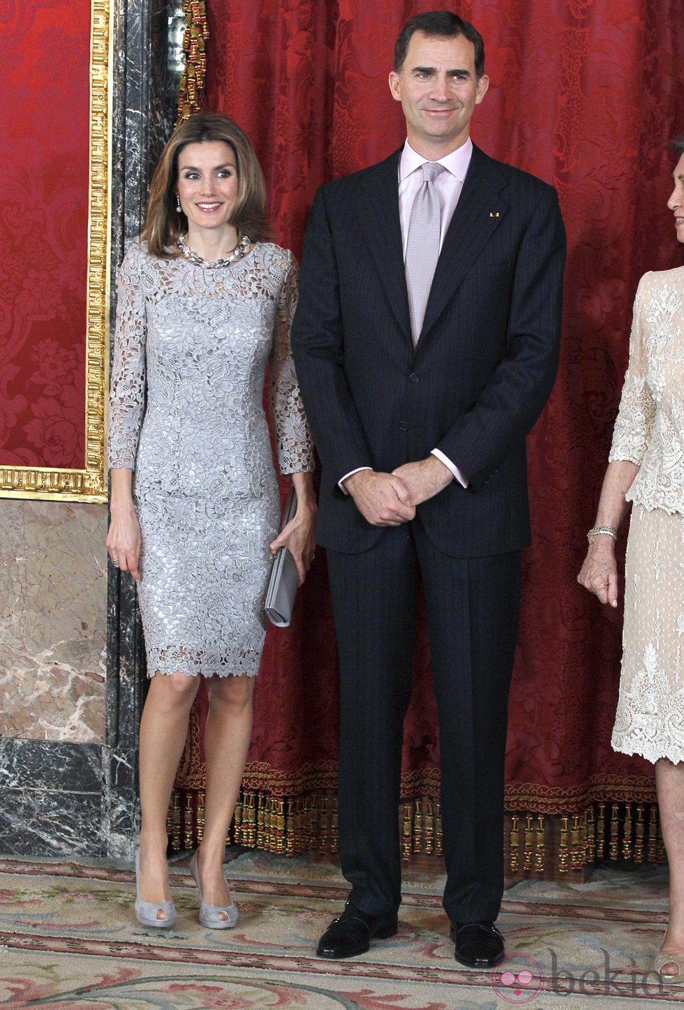 Los Príncipes Felipe y Letizia en la cena de gala al presidente de Perú