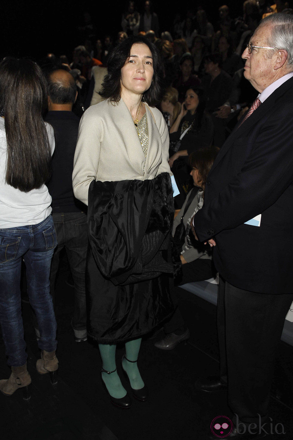 Ángeles González-Sinde en el desfile de Jesus del Pozo en la Fashion Week Madrid