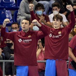 Pablo Urdangarin en su primer partido con el Barça de Balonmano