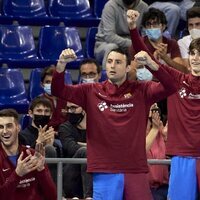 Pablo Urdangarin en su primer partido con el Barça de Balonmano