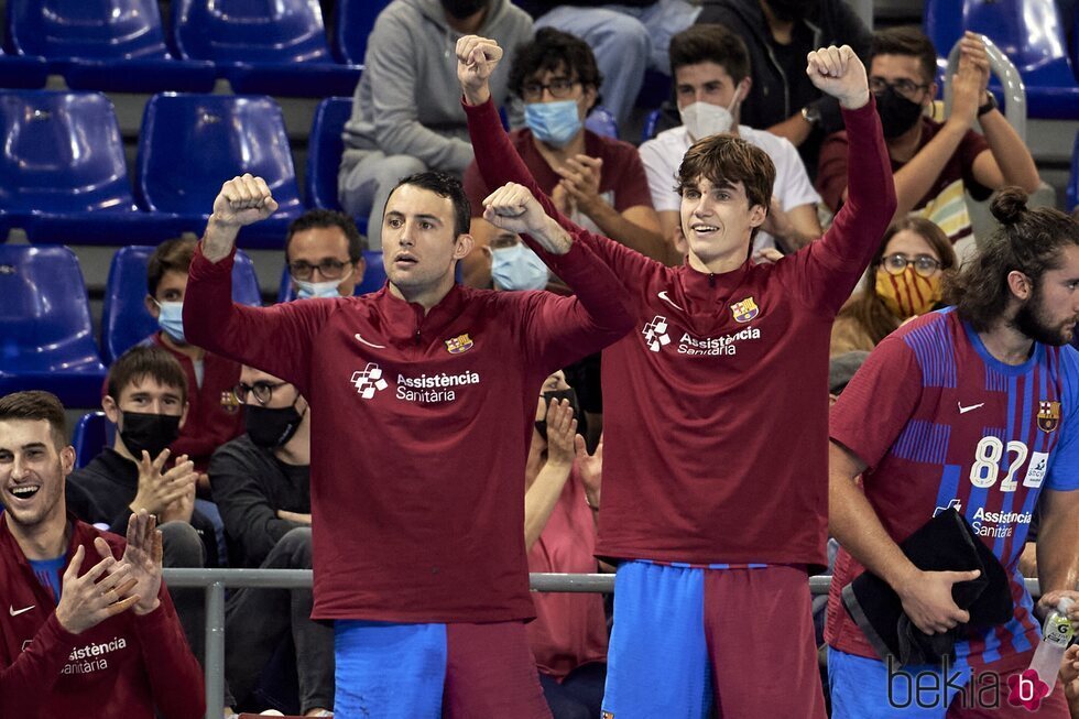 Pablo Urdangarin en su primer partido con el Barça de Balonmano