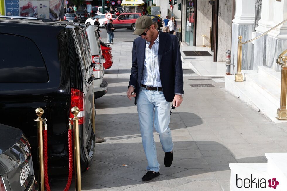 Andrea Casiraghi en el almuerzo posterior a la boda de Felipe de Grecia y Nina Flohr