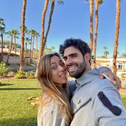 Juan Betancourt y Paula Badosa haciéndose un selfie durante Indian Wells 2021