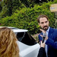 Felipe de Grecia en el almuerzo posterior a su boda con Nina Flohr