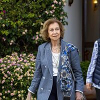 La Reina Sofía en la celebración del almuerzo posterior a la boda de Felipe de Grecia y Nina Flohr